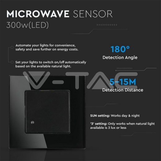 Switch Microwave Sensor Black - 5