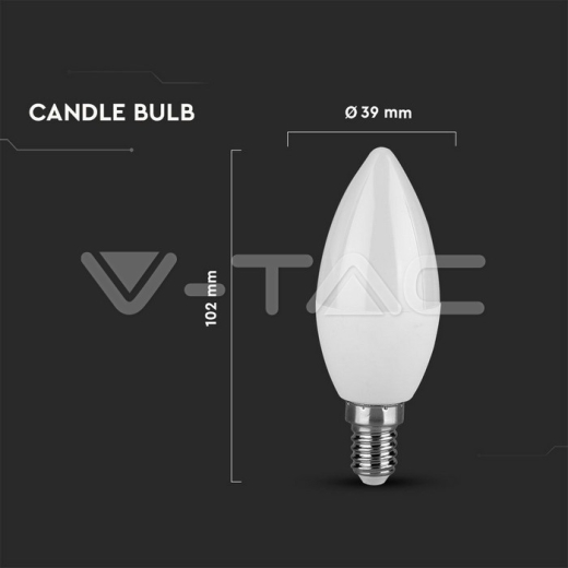 Bombilla LED 4.5W E14 Vela 6500K 3 uds/Blister pack - 5
