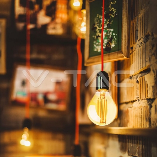 LED Bulb 4W Filament E14 P45 Amber Cover 2200K - 5
