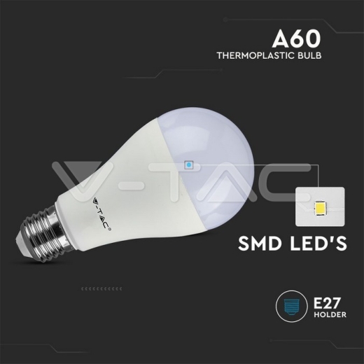 Bombilla LED 8.5W E27 A60 Thermoplástico 3000K 3uds/pack - 2