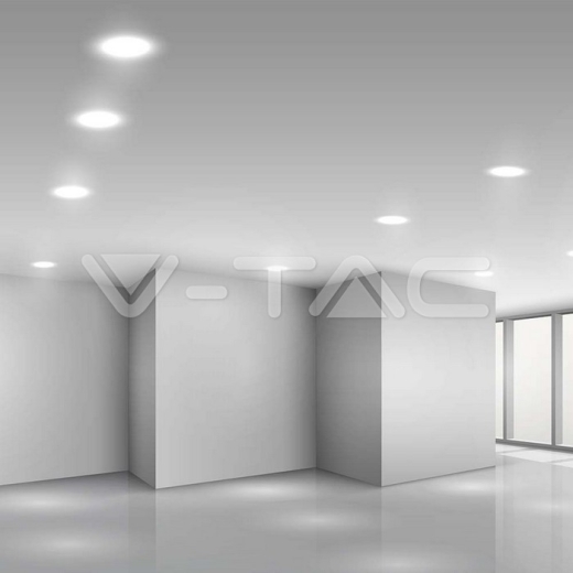Panel Empotrable Retroiluminado LED 12W Redondo 3000K - 6