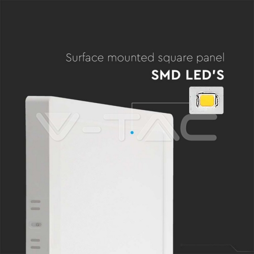 Panel de Superficie Retroiluminado LED 12W Cuadrado 3000K - 2