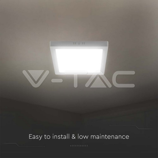 Panel de Superficie Retroiluminado LED 12W Cuadrado 3000K - 3