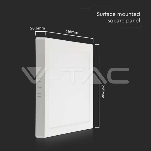 Panel de Superficie Retroiluminado LED 12W Cuadrado 3000K - 4