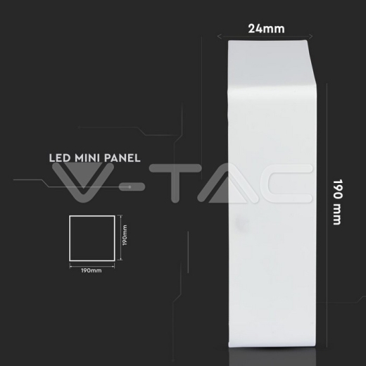 18W LED Panel Surface Premium Square Warm White - 8
