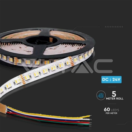 Tira LED SMD5050 60 LED 24V IP20 3 en 1 RGB - 4
