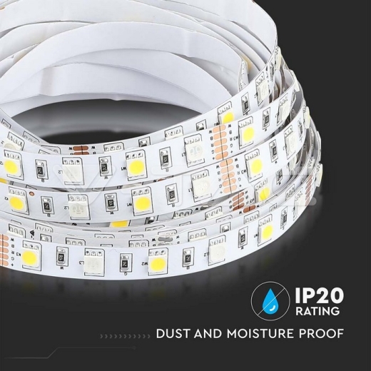 LED Strip SMD5050 60 LEDs IP20 RGB + 6400K - 7