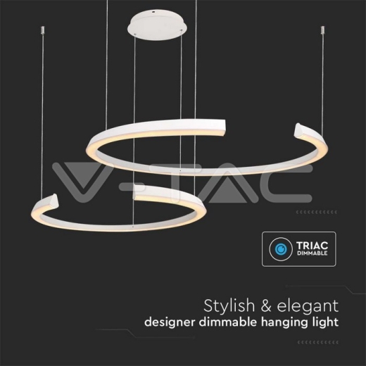48W LED Designer Luz colgante 1100 * 800 * 1200 mm Triac Dimmable 3000K Blanco - 3