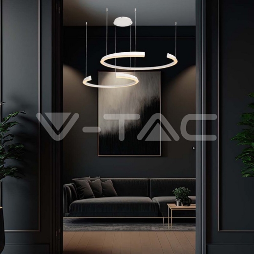 48W LED Designer Luz colgante 1100 * 800 * 1200 mm Triac Dimmable 3000K Blanco - 5