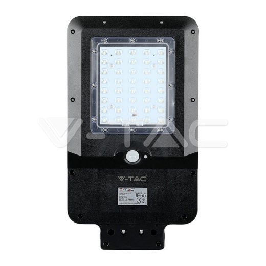Farola LED Solar 15W cuerpo negro 6000K - 6