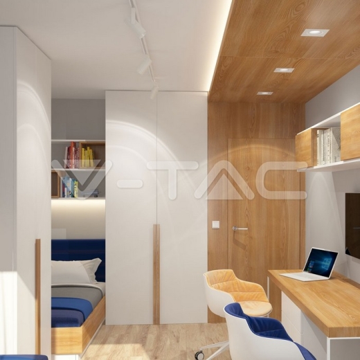 1 x GU10 Soporte Cuadrado Blanco - 7