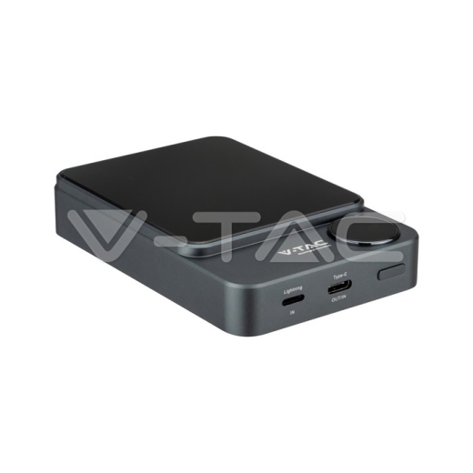 Batería externa magnética inalámbrica de 10000 mAh y 9 mm gris - 3