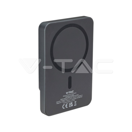 Batería externa magnética inalámbrica de 5000 mAh y 9 mm gris - 2