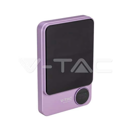 Batería externa magnética inalámbrica de 5000 mAh y 9 mm Púrpura - 1