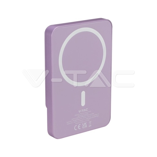 Batería externa magnética inalámbrica de 5000 mAh y 9 mm Púrpura - 2