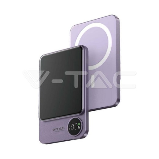 Batería externa magnética inalámbrica de 5000 mAh y 9 mm Púrpura - 4