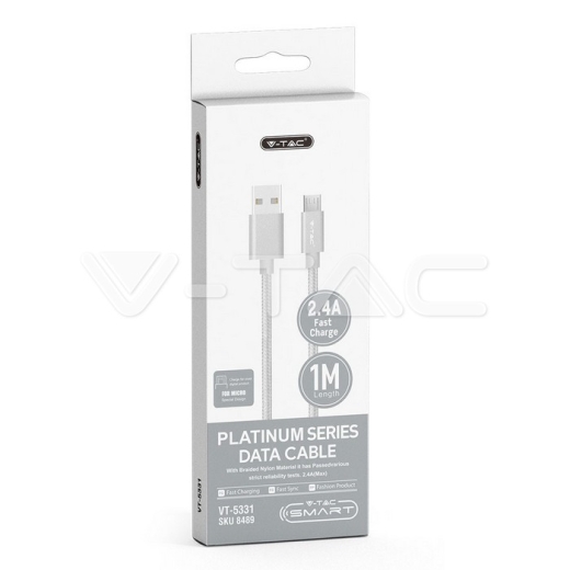 Micro cable USB 1m. Plata Platinum Series - 6