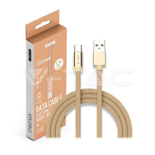 Cable USB 1m. Tipo C Oro Ruby Series - 7