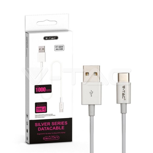 Cable USB 1m. Tipo C Blanco Silver Series - 6