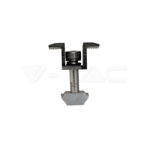 Abrazadera intermedia para panel solar negro 20 piezas/juego - 1