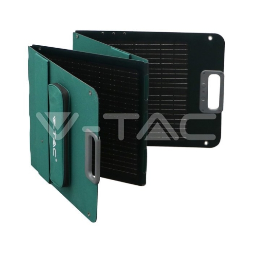 Panel Solar Portátil y Plegable 2x80W con cable 2 en 1 para Estación de Energía Portátil - 4