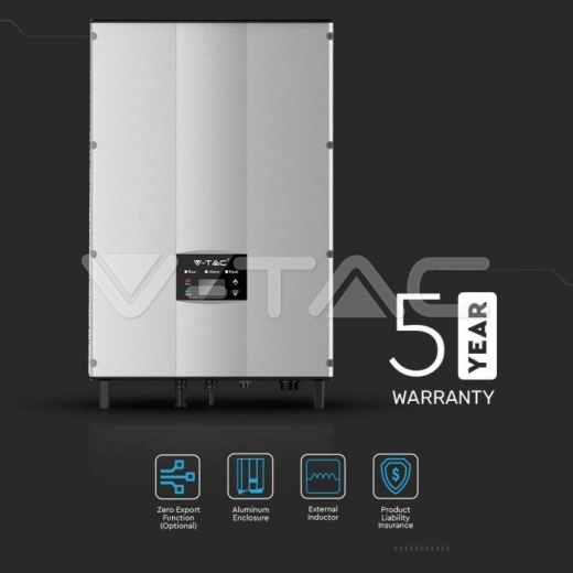 Inversor Solar De Red Trifásico 8kW Pantalla LCD, Interruptor de CC, IP65 - 6
