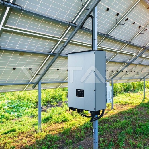 Inversor Solar De Red Trifásico 8kW Pantalla LCD, Interruptor de CC, IP65 - 9