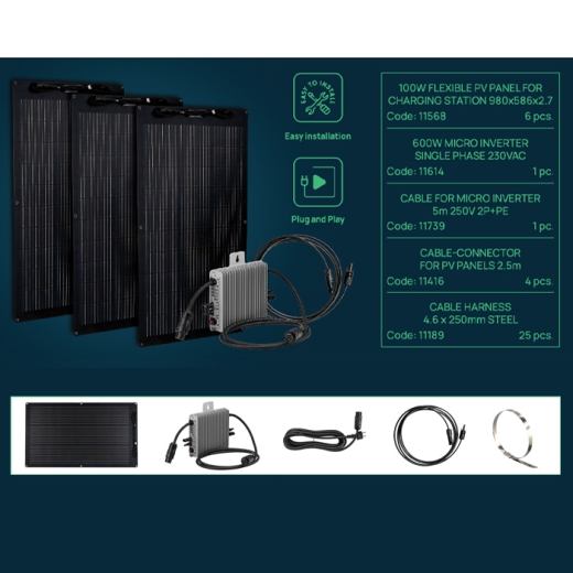 Planta de energía solar portátil para balcón de 600W Planta de energía solar portátil para balcón de 600W