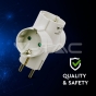 Adaptador de 3 salidas con toma de tierra 10/16A 250V Blanco - 5
