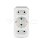 Adaptador 2 x 2.5A 1 x 16A blanco - 1