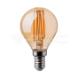 LED Bulb 4W Filament E14 P45 Amber Cover 2200K - 1