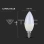 Bombilla LED 5.5W E14 Vela Luz Fría 2 unid./Blíster - 6