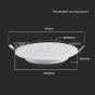Panel Empotrable Retroiluminado LED 12W Redondo 3000K - 4