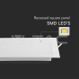 Panel retroiluminado LED SAMSUNG de 18 W con chip empotrable - Cuadrado 4000 K - 6