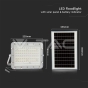15W LED Solar Floodlight 4000K Replaceable Battery 3m Wire White Body - 12