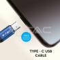 Cable USB 1m. Tipo C Azul Gold Series - 4