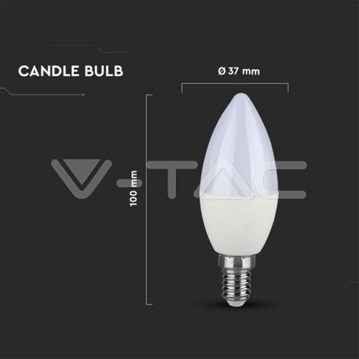 Bombilla LED 5.5W E14 Vela Luz Fría 2 unid./Blíster - 6