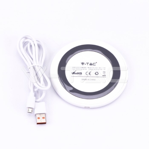 Cargador Wireless redondo 5A carga rápida color blanco - 2