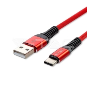 Cable USB 1m. Tipo C Rojo Gold Series