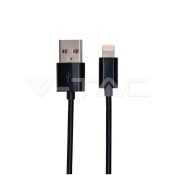 Cable iphone con licencia MFI Negro
